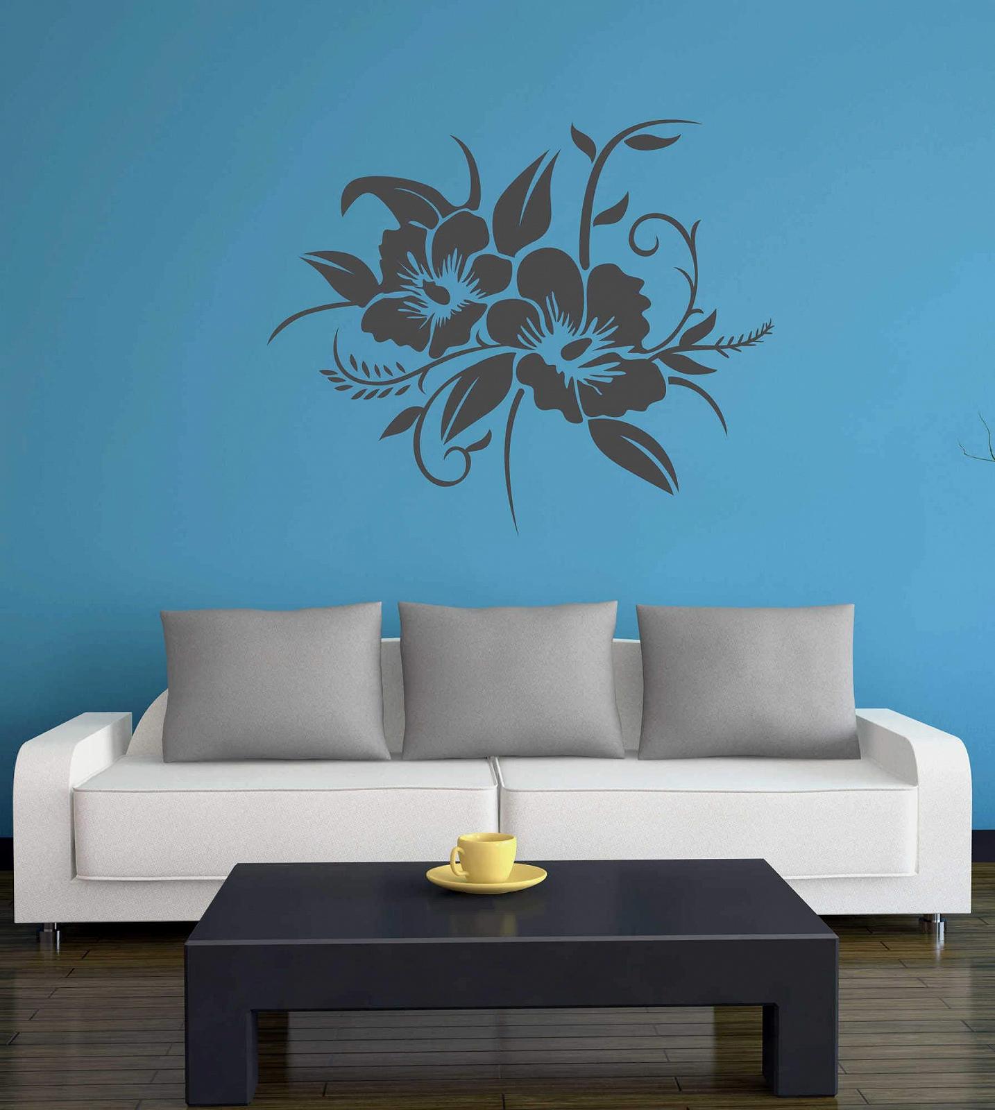 Наклейка на стіну Hibiscus flower design A690 40 x 33 см, фото №2 Наклейка на стіну Hibiscus flower design A690 40 x 33 см, фото №2