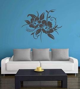 Наклейка на стіну Hibiscus flower design A690 40 x 33 см synthetic.ua - Фото 1