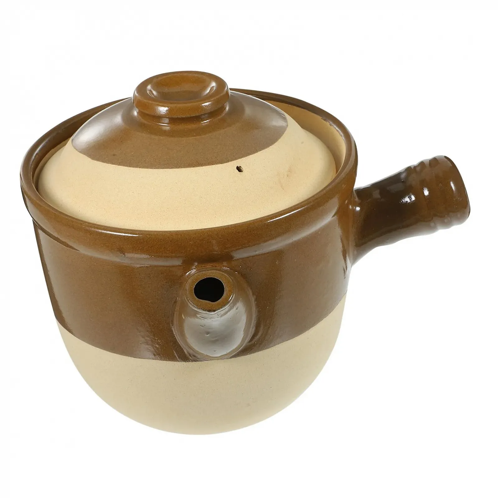 Керамическая кастрюля-жаровня для китайских трав термостойкая с эргономичной ручкой, фото №1