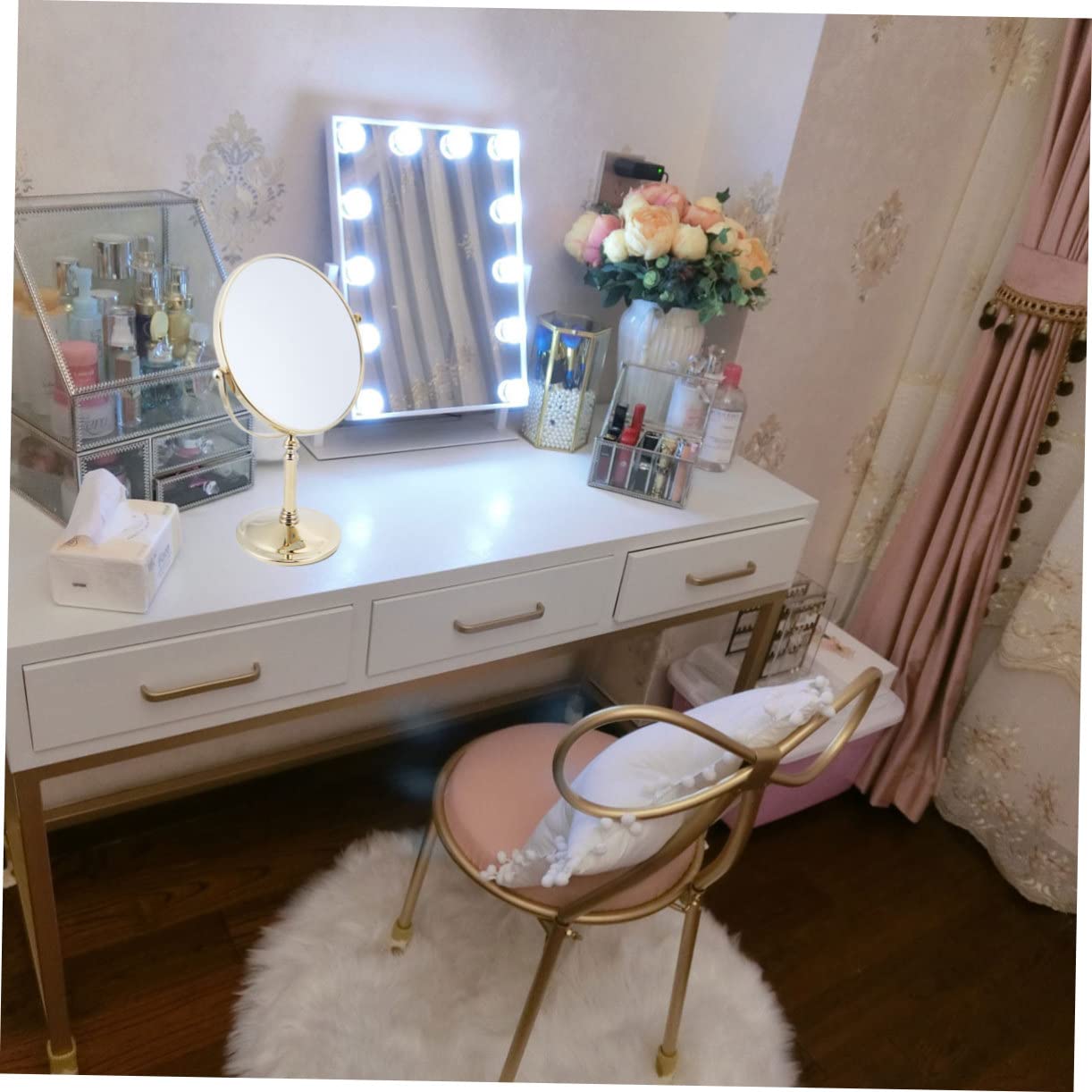 Зеркало Angoily переносное с подставкой круглое увеличительное настольное, фото №5 Зеркало Angoily переносное с подставкой круглое увеличительное настольное, фото №5