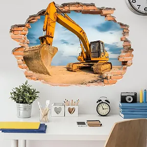 Наклейка на стіну SUPERDANT 3D Digger Brick Wall 96 x 60 см - Фото 1
