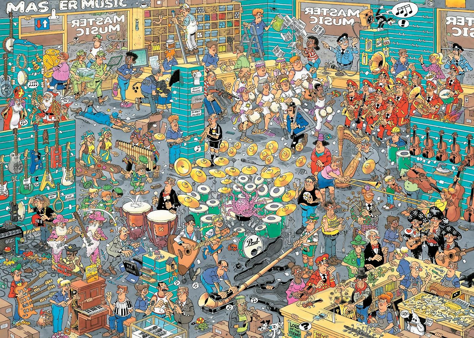 Набір пазлів Jan van Haasteren The Musikshop & Holiday Seat 2 x 1000 деталей, фото №2