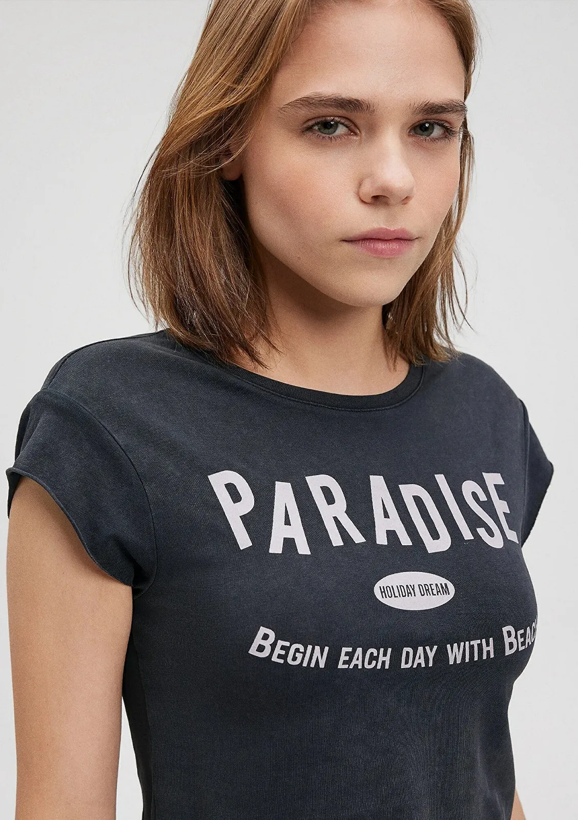 Женская футболка MAVI PARADISE PRINTED TOP Black - M, фото №4