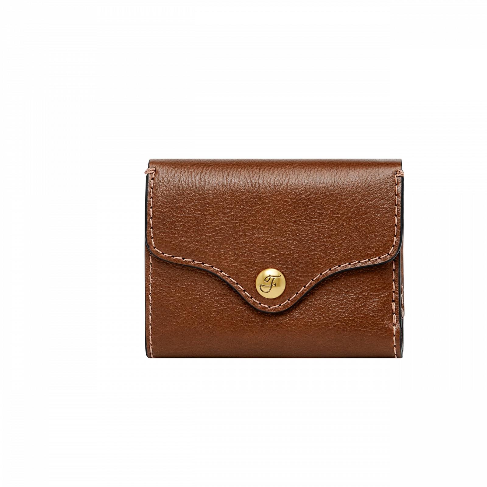 Женский кошелек-трифолд Fossil Heritage SL8231200 Коричневый, L 9.8 см, Ш 2.2 см, В 8 см, коричневый, фото №1