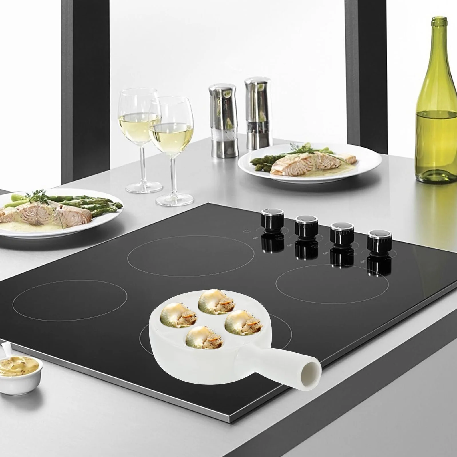 Форма для запікання равликів VALICLUD Керамічна З ручкою Біла, фото №9