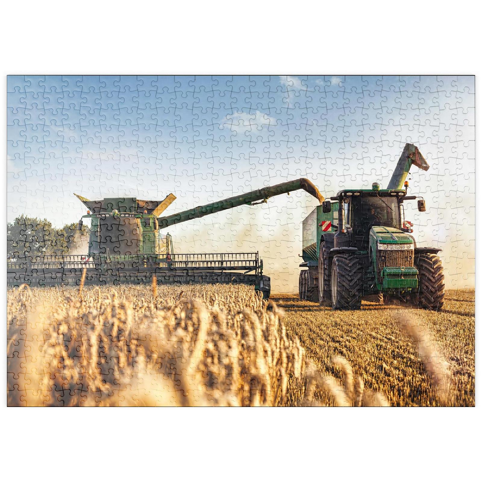 Пазл MyPuzzle Special Collection by Puzzle Galaxy Combine Harvester and Tractor on the Wheat Field 500 деталей, фото №1