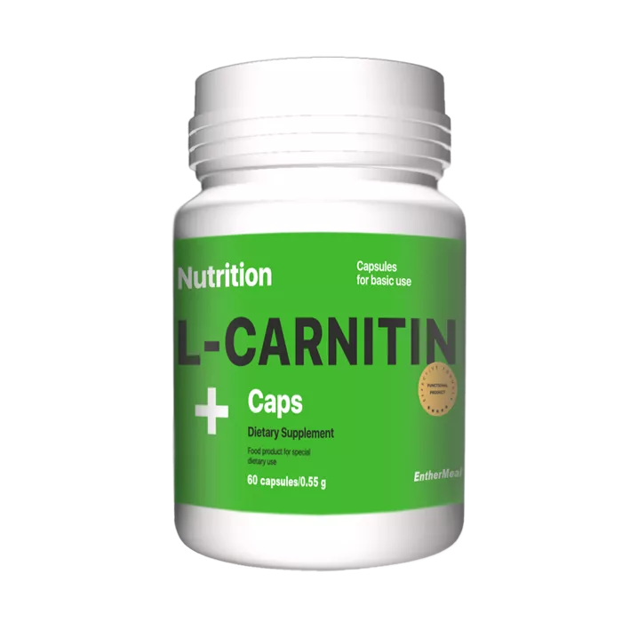 Жиросжигатель L-Карнитин EntherMeal L-Carnitine 60 капсул, фото №1