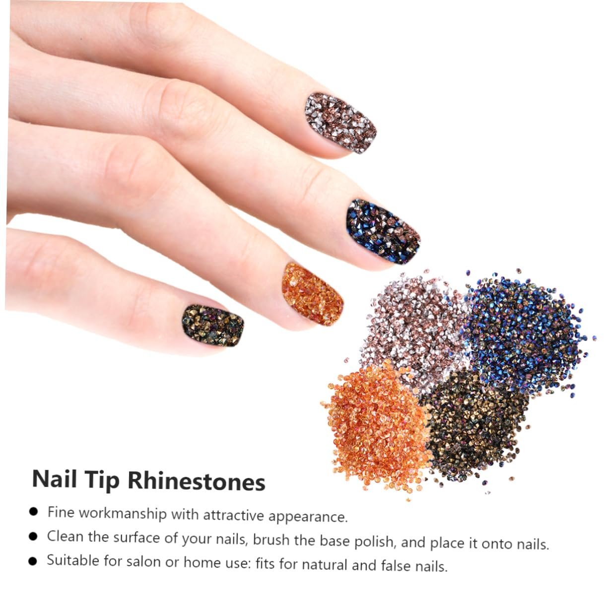 Стрази Для Нігтів FRCOLOR Мікро-цирконій 4 упаковки, фото №9