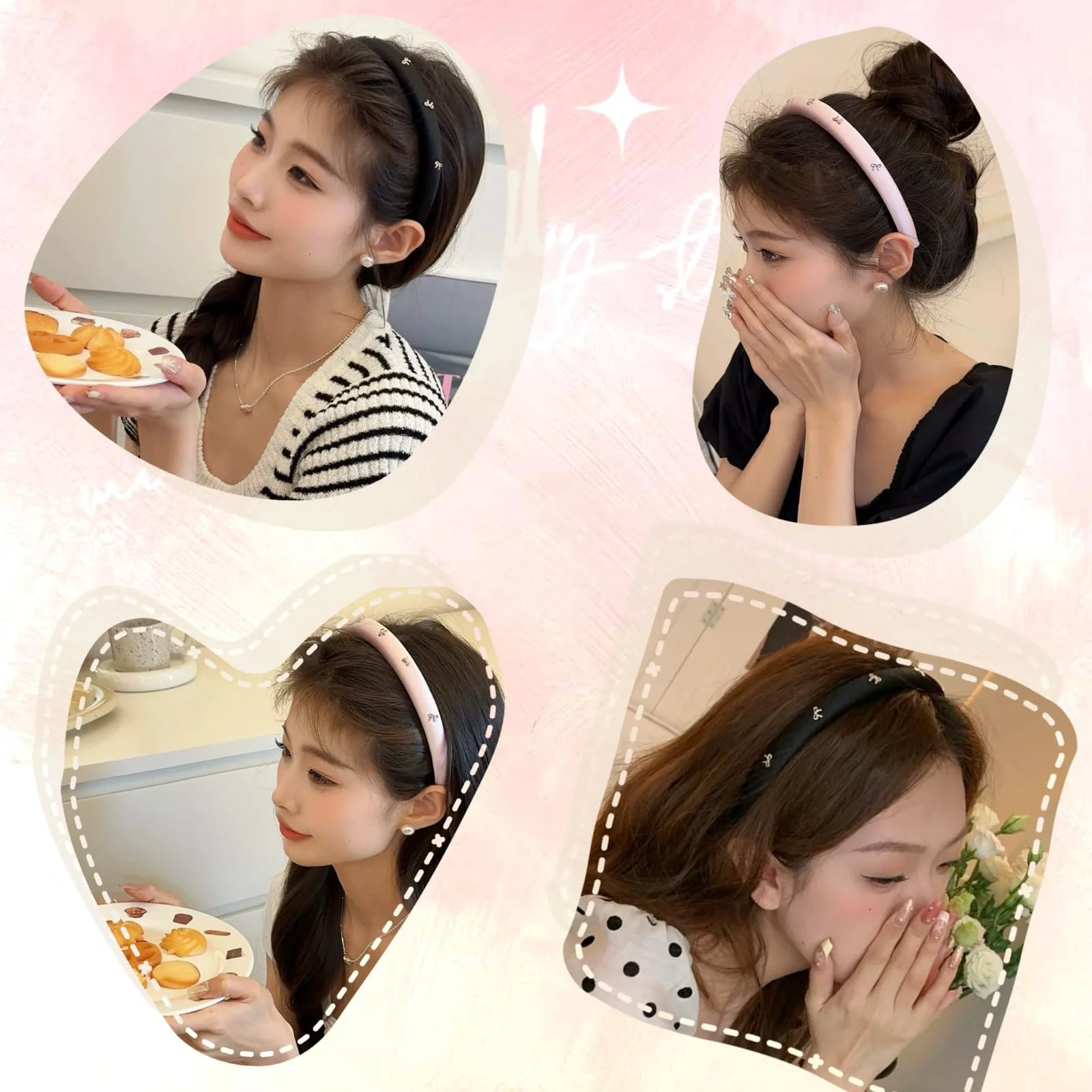 Набор обручей 3шт. Атласный, фото №6