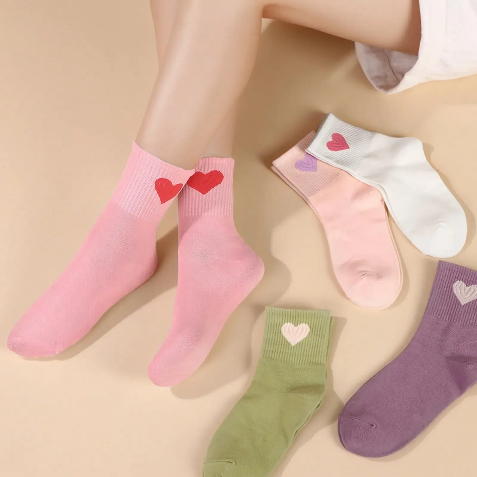 Шкарпетки Жіночі з Серцем (5 пар), фото №5