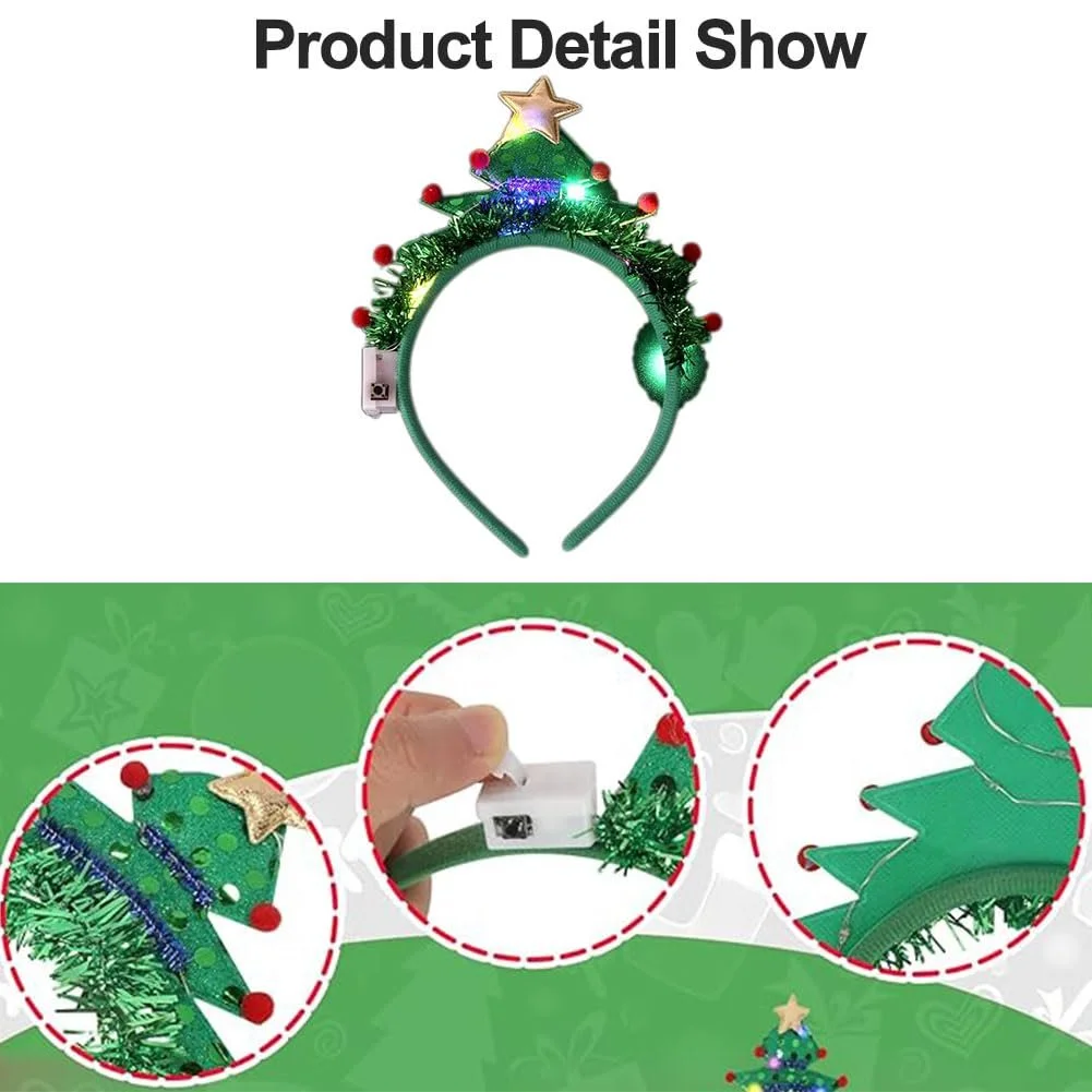 Різдвяна Обруч на голову з LED для вечірки, карнавалу, фото №5 Різдвяна Обруч на голову з LED для вечірки, карнавалу, фото №5
