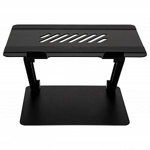 Подставка для ноутбука Konsol, складная, регулируемый угол, алюминиевая, легкая и прочная, совместима с ноутбуками до 17 дюймов (черная) synthetic.ua - Фото 1