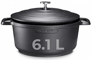 Кастрюля INTIGNIS 28 см 6 л антипригарная индукционная матовая черная - Фото 1