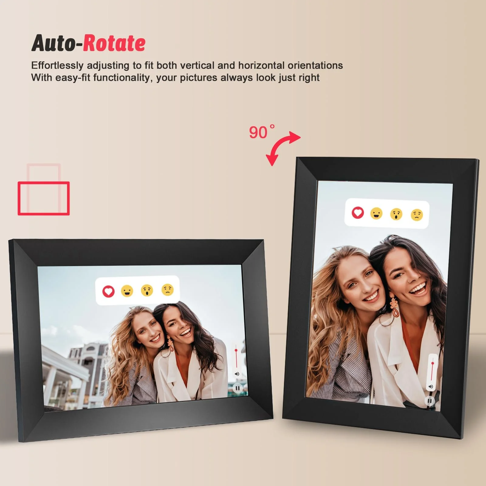 Цифровая фоторамка ACDOKE 10.1 дюйма WiFi IPS Touchscreen 32 GB Frameo, фото №4