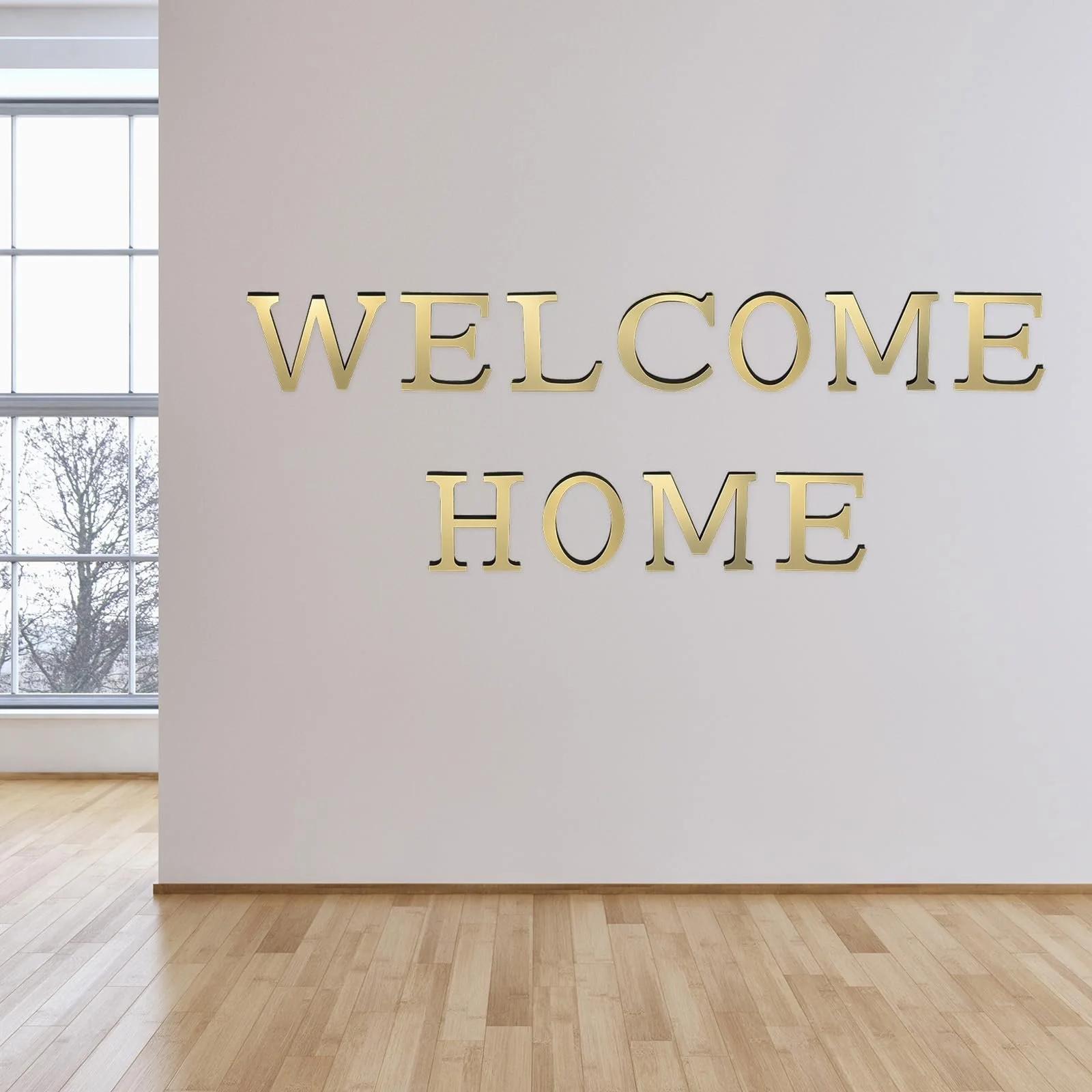 Наклейка на стіну PATIKIL 3D Acrylic Letters Mirror Font M 10 см Сріблястий, фото №8