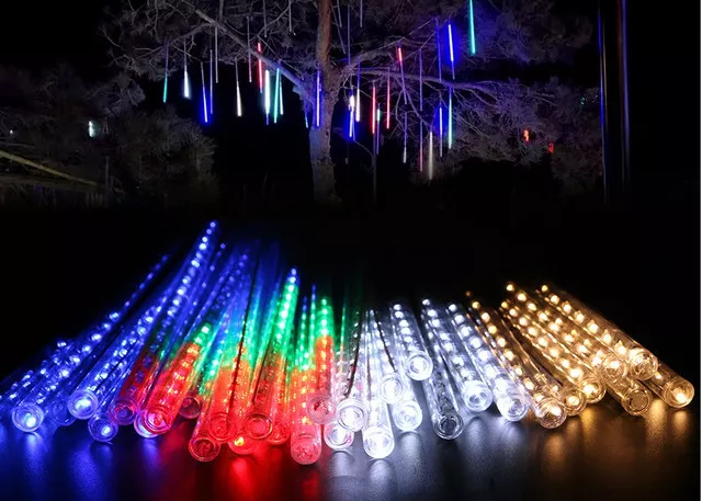 Гірлянда 8 30cm Бурулька Red Green Blue Yellow 3 метра прозора ізоляція BOX, фото №1