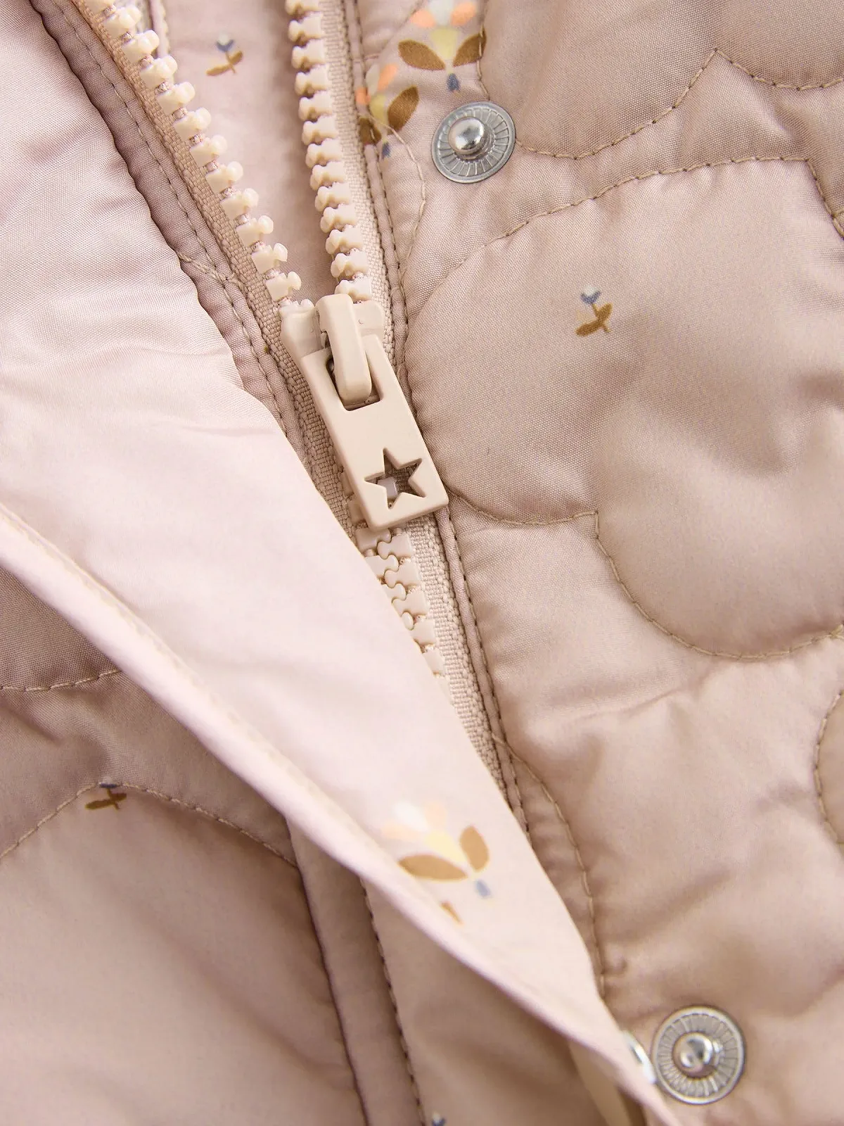 Водостойкое стеганое пальто с сердечками для девочек NEXT, фото №3