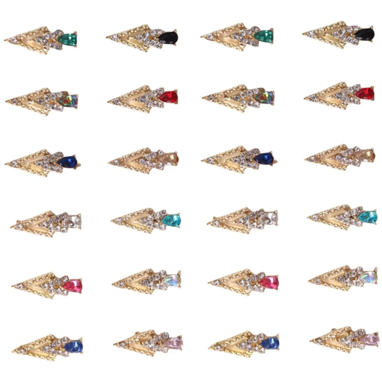 Підвіски для нігтів Стріли зі сплаву 24 x 12 Кристал Стрази 3D, фото №1