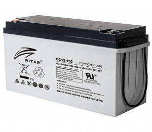 Акумуляторна батарея AGM RITAR DC12-150, Gray Case 12V 150Ah (495*185*280) Q1/24 глибокого розряду - Фото 1