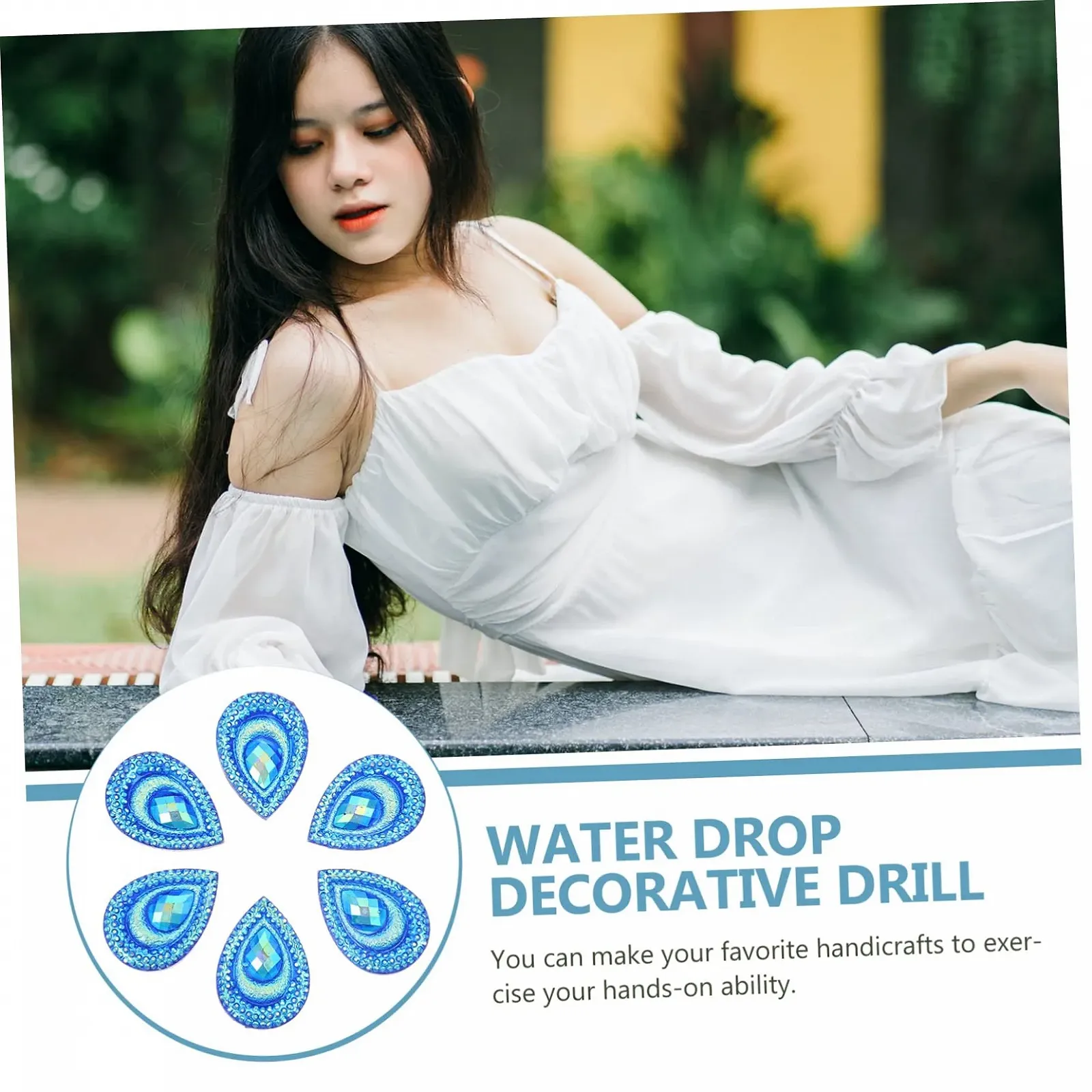 Стразы 18 x 25 мм Operitacx Bastelbedarf Павлин, 100 шт, фото №4