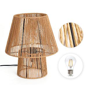 Настільна лампа Boho Simbu LS натуральна набір з металу та шнура E27 7 Вт synthetic.ua - Фото 1