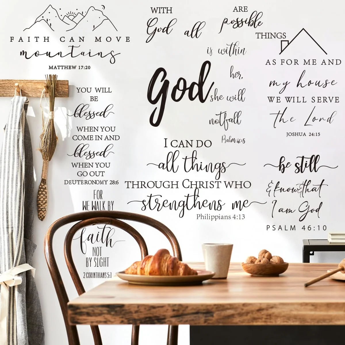 Наклейки на стіну Runtoo Bible Verse Inspirational Quotes, фото №2