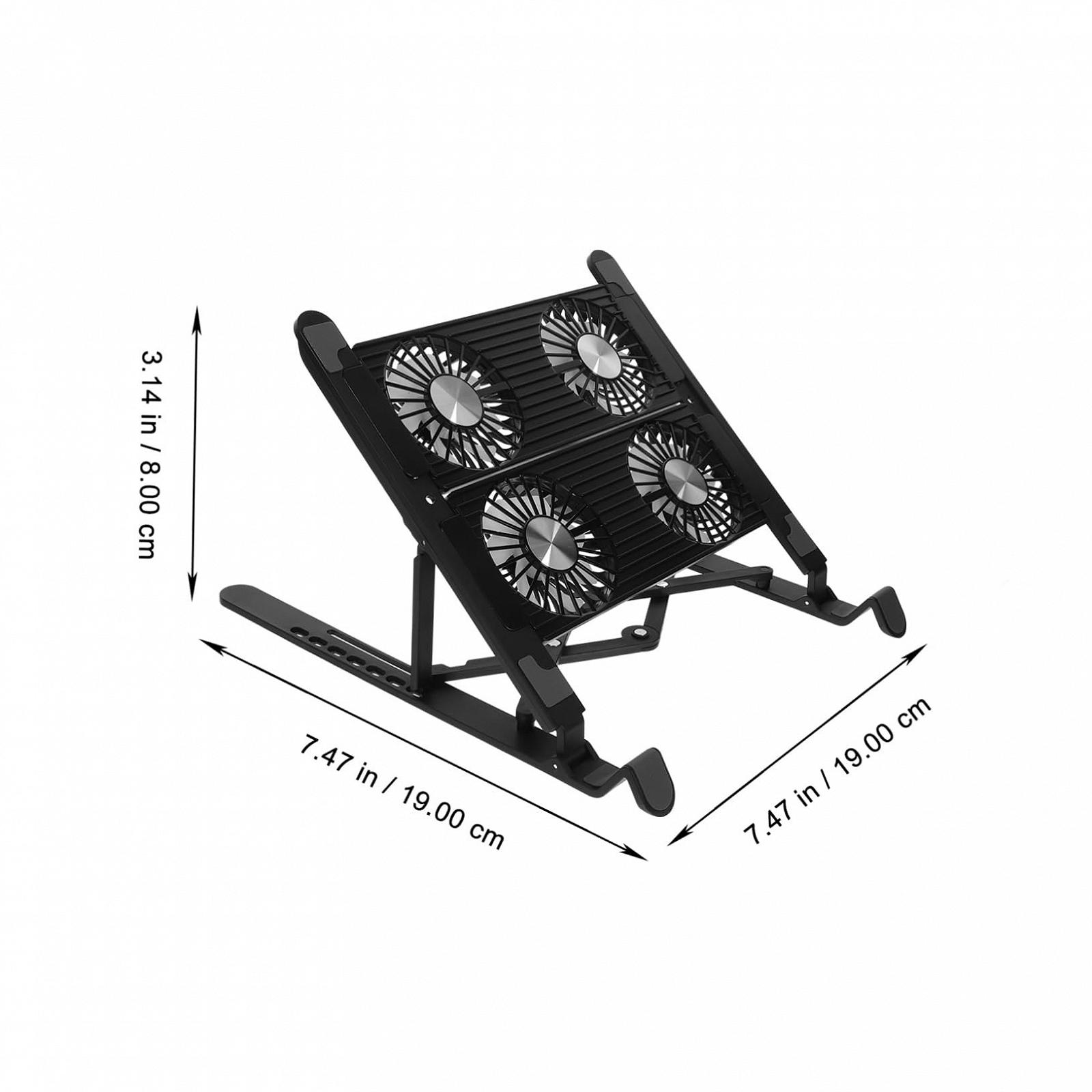 Підставка для ноутбука регульована UKCOCO з вентиляторами Міцний пластик Нековзні ніжки Ефективне охолодження, фото №8