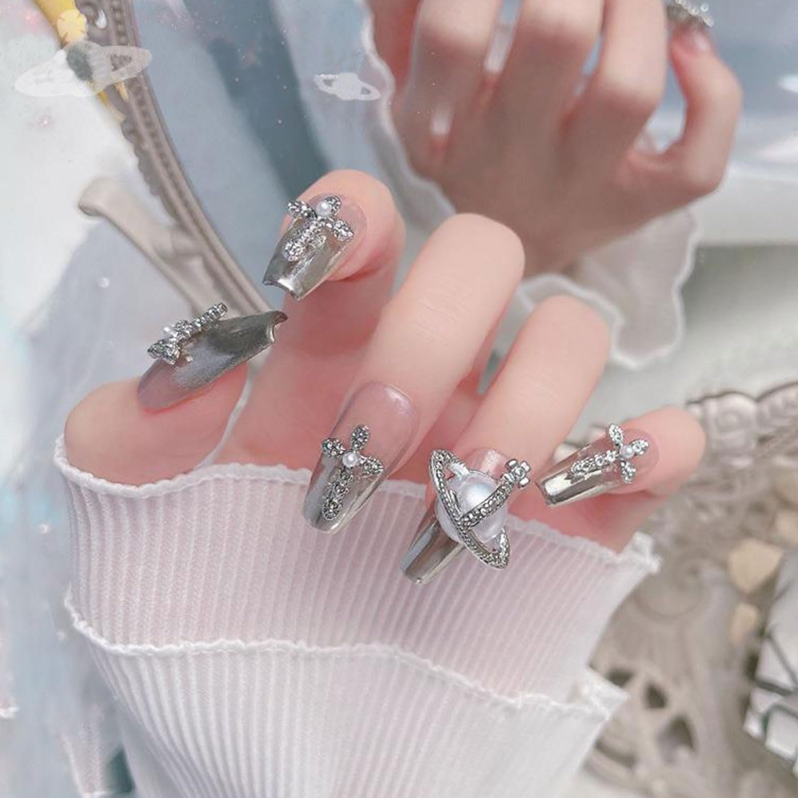 Блискучі стрази для нігтів, аксесуари для DIY прикрас, фото №6 Блискучі стрази для нігтів, аксесуари для DIY прикрас, фото №6