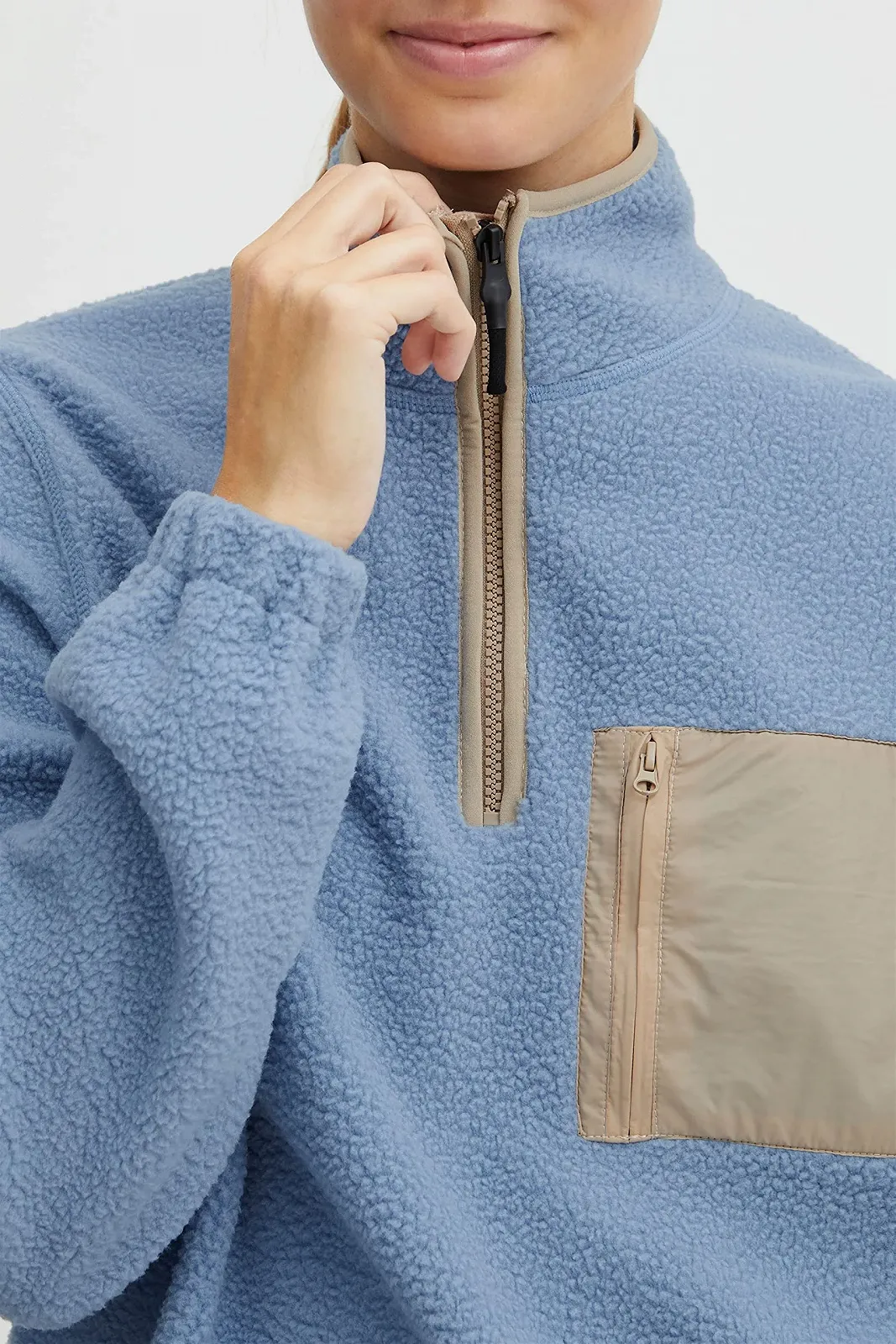 Женская толстовка OXMO by OXPiala Troyer с искусственным мехом, фото №2