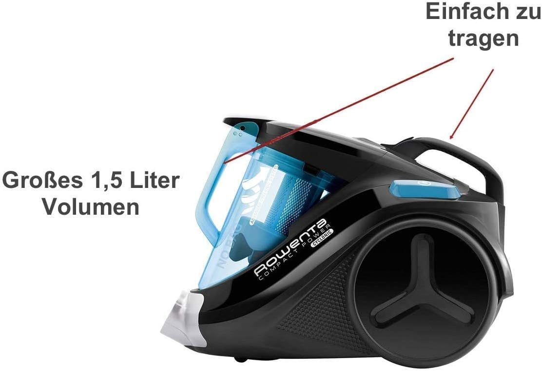 Пилосос Rowenta Bagless RO3731EA 750 Вт 1.5 Л чорний, фото №5