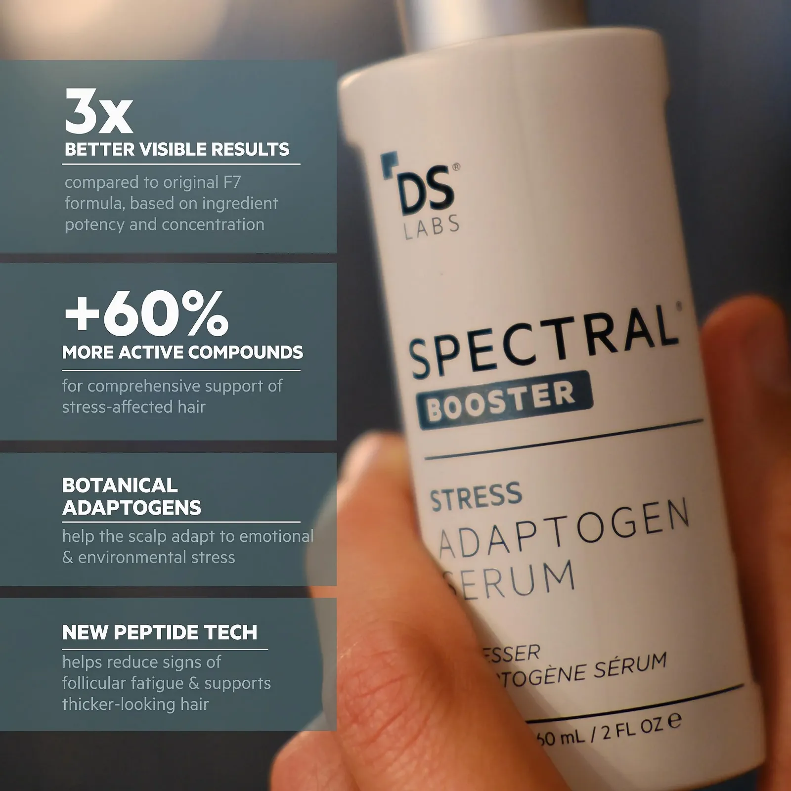 Розчин для місцевого застосування DS Laboratories Spectral.F7 Astressin-B, 60 мл, фото №7