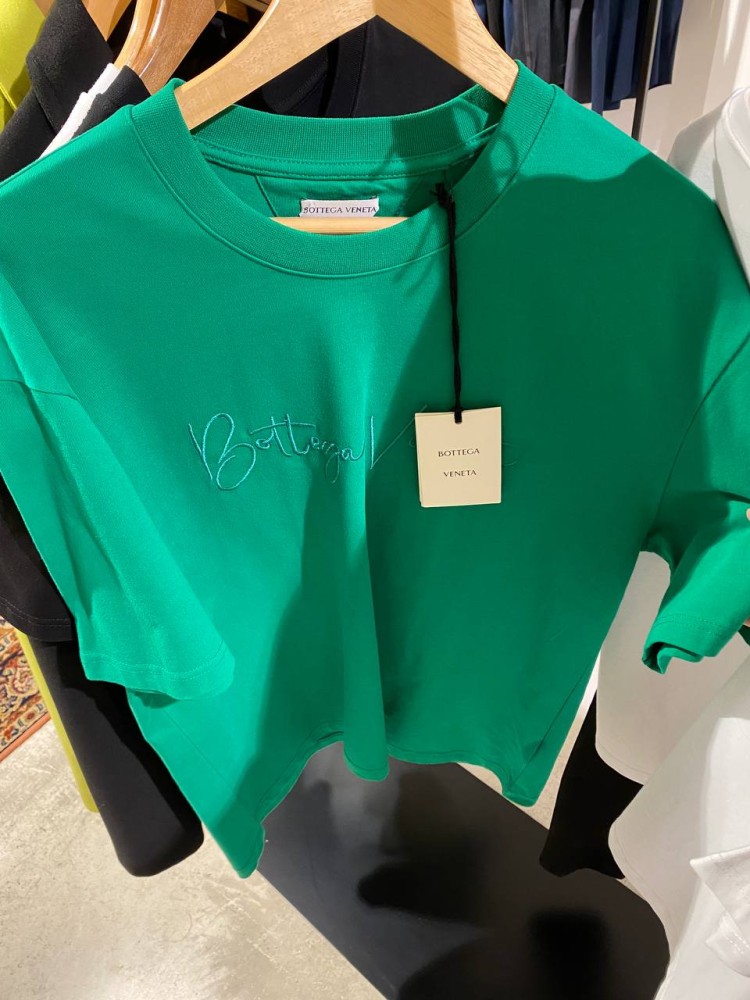 Футболка зеленая Bottega Veneta f611, фото №5
