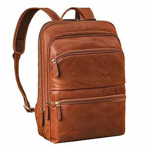 Купить Рюкзак для ноутбука STILORD Giuseppe 15.6-16 дюймов Кожаный Tan - Dark Brown - Фото 1 Рюкзак для ноутбука STILORD Giuseppe 15.6-16 дюймов Кожаный Tan - Dark Brown - Фото 1
