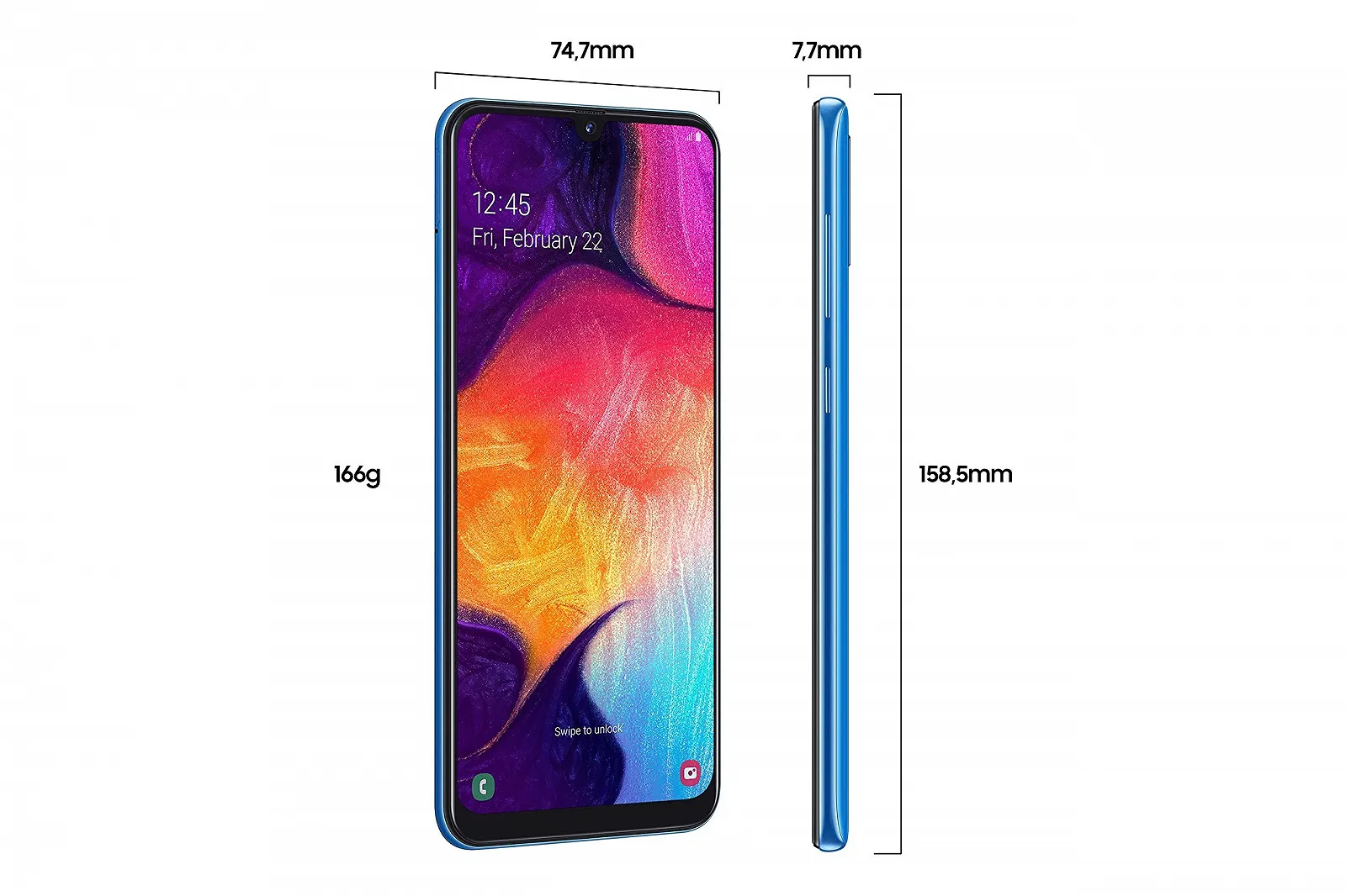 Смартфон Samsung Galaxy A50 16.3 см/6.4 дюйма 128 GB 4 GB RAM Синий, фото №4
