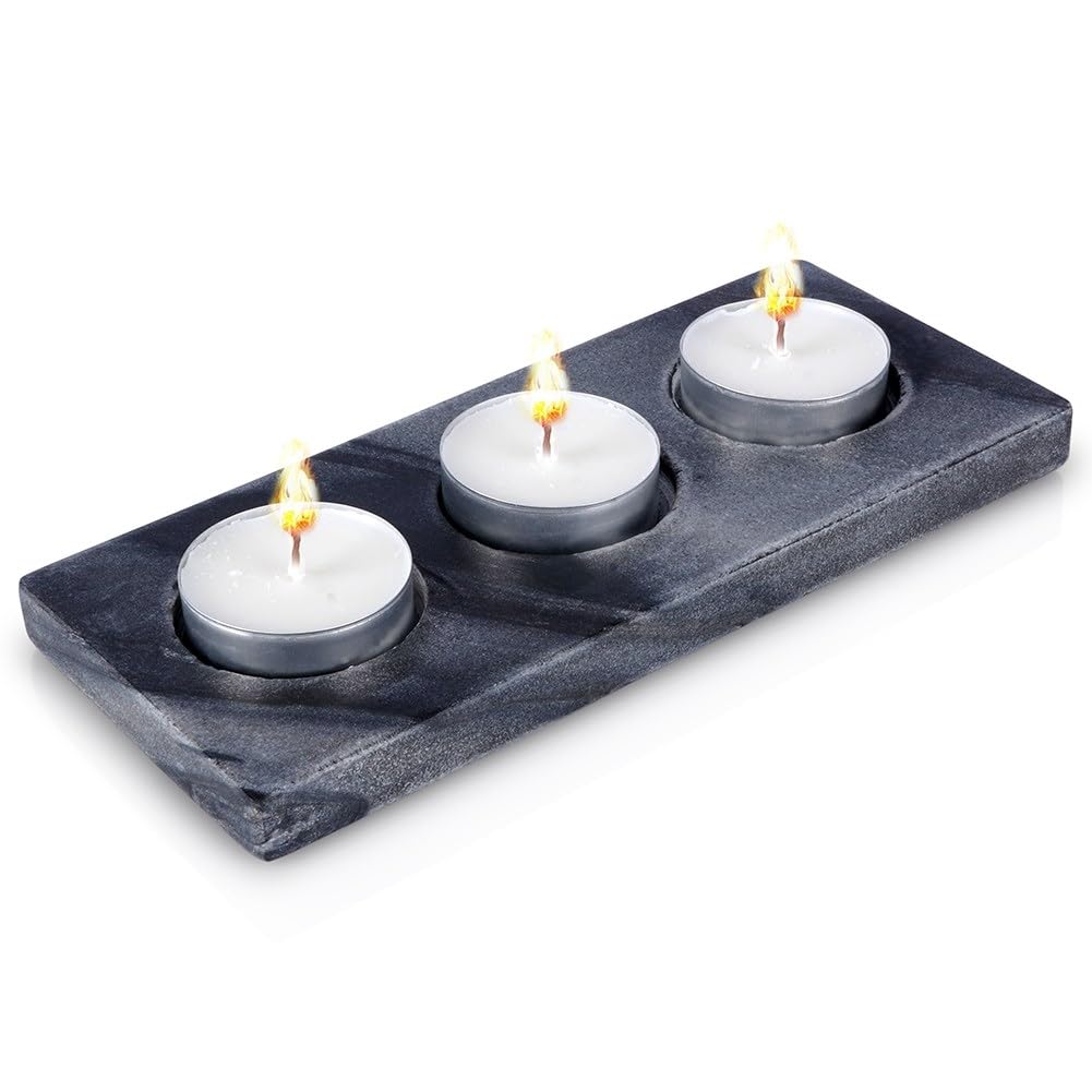 Подсвечник Vilde Marble Tea Light Holder для 3 свечей 18 х 8 см, фото №2