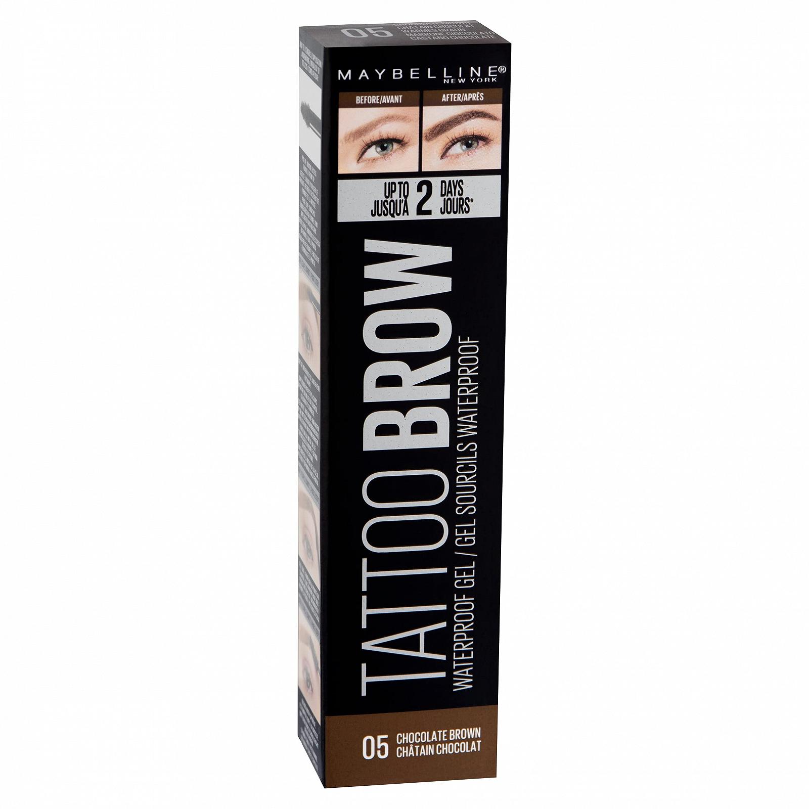 Гель для бровей Maybelline New York Tattoo Brow Водостойкий Шоколадно-коричневый (05) 5 г, фото №7