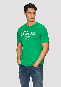 Футболка  à logo imprimé 2139909.75D1 s.Oliver Зелений 2XL - Фото 1