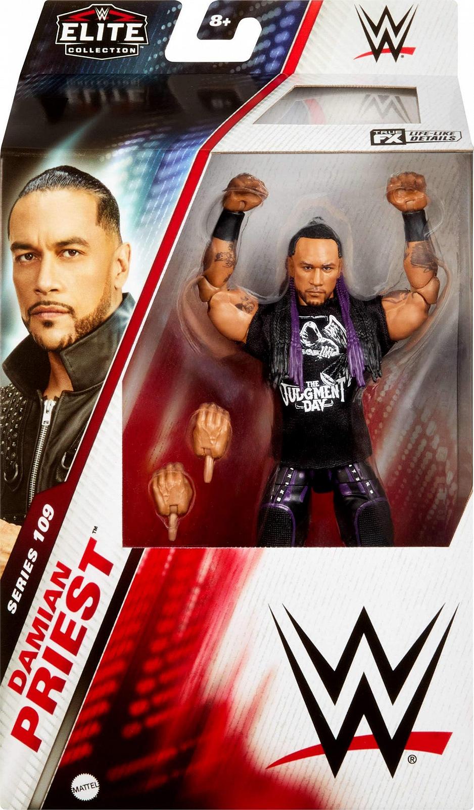 Экшн-фигурка Mattel WWE Elite, серия #109, Дамиан Прист, коллекционная, 6 дюймов, с 25 точками артикуляции и сменными руками, фото №2