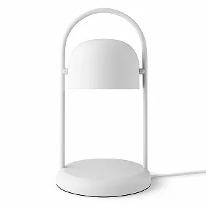 Настільна лампа Quay біла з порошковим покриттям В x Ø 40 x 16 см регульований плафон synthetic.ua - Фото 1