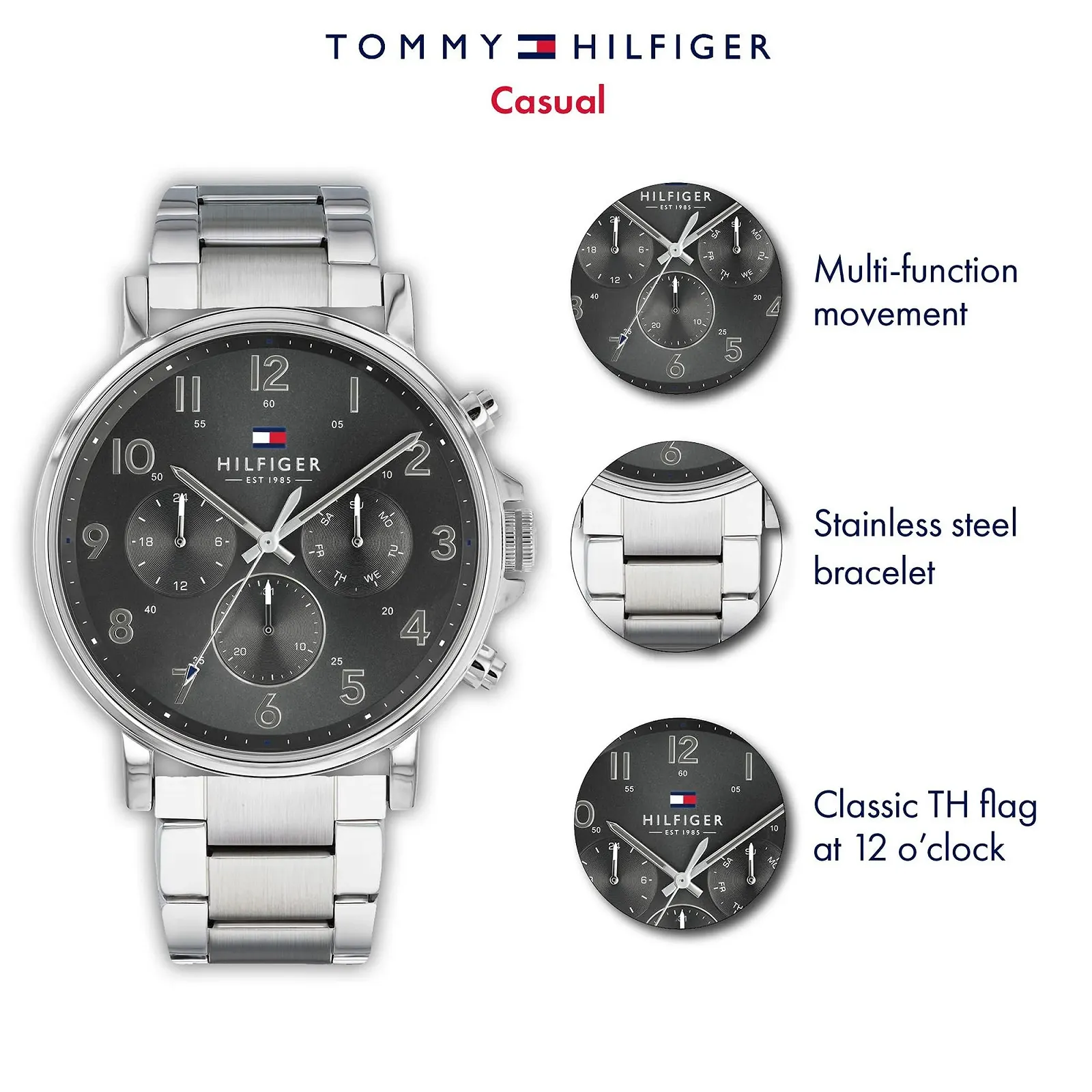 Часы Tommy Hilfiger Multi Zifferblatt, фото №4 Часы Tommy Hilfiger Multi Zifferblatt, фото №4