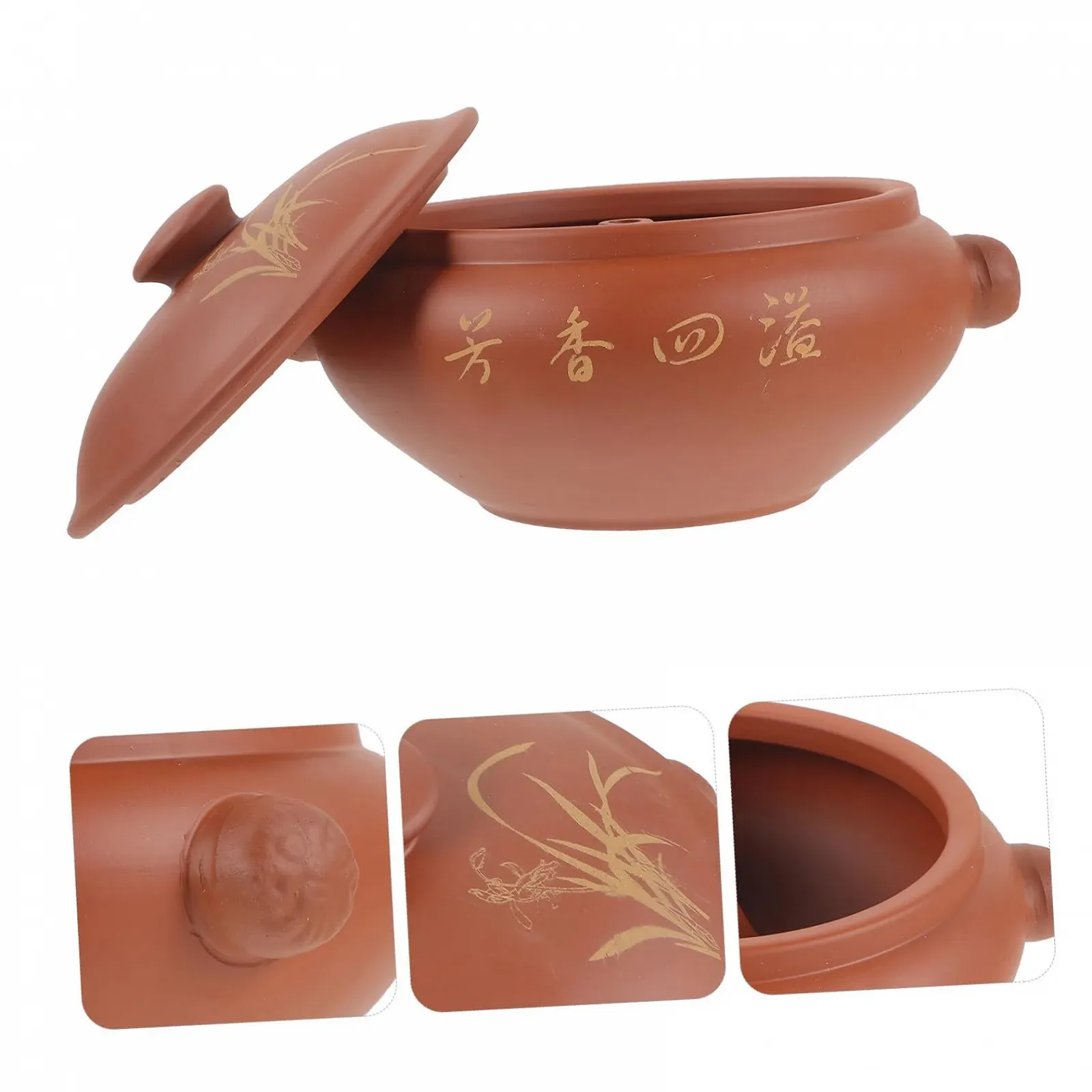 Пароварка и суповой горшок SHOWERORO керамический с крышкой традиционный стиль, фото №4