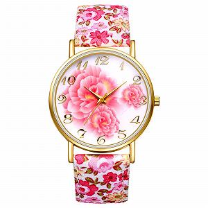 Купить Часы женские OIDEA Кварцевые Аналоговые Кожаный ремешок Цветочный принт - Фото 1 Часы женские OIDEA Кварцевые Аналоговые Кожаный ремешок Цветочный принт - Фото 1