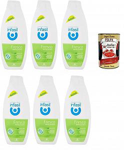 Гель-піна для ванни Infasil Fresh Revitalising 6 х 500 мл + Томати подрібнені Italian Gourmet 400 г - Фото 1