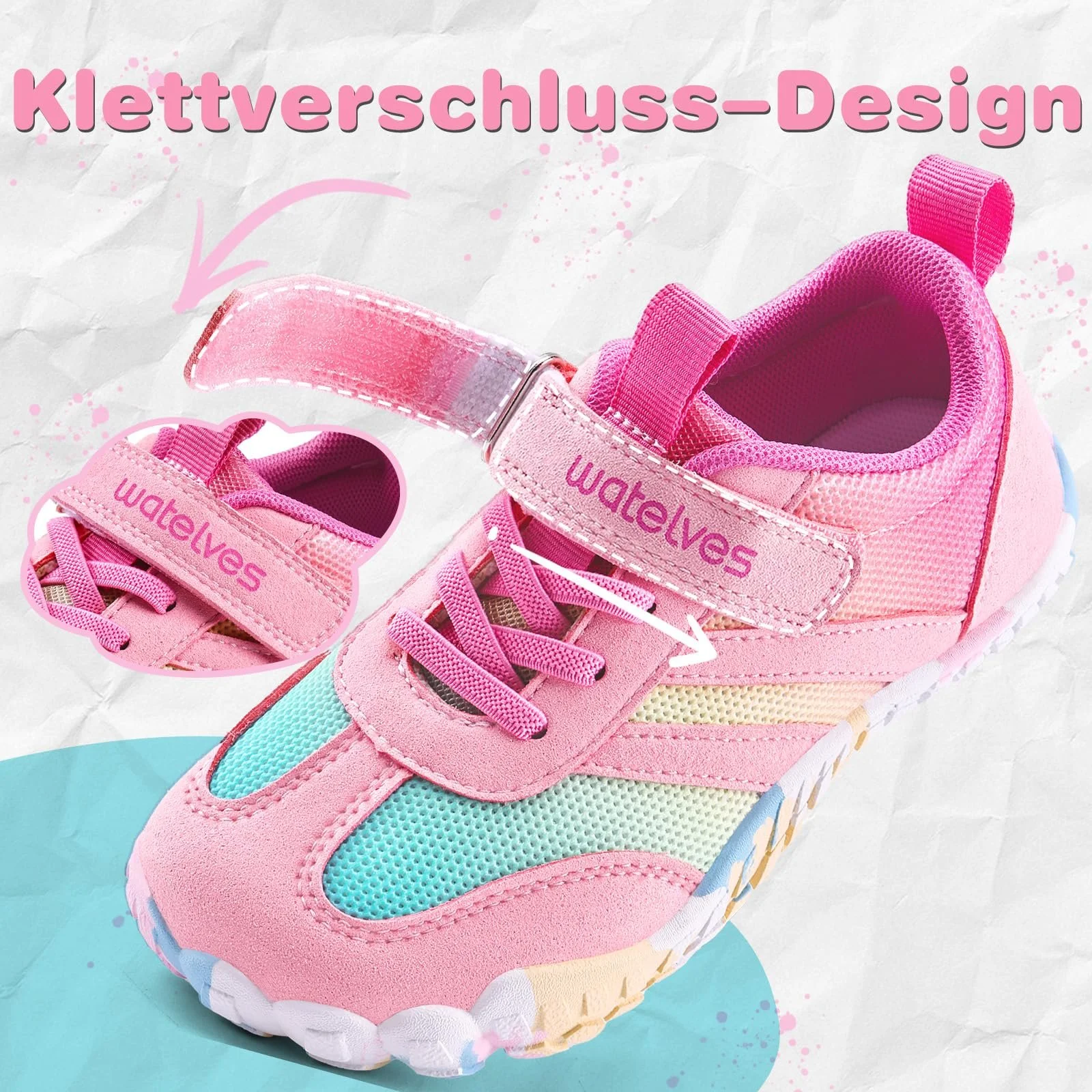 Кроссовки для босоножек WateLves Детская и девочек, дышащая, размер 25-36 EU, фото №7