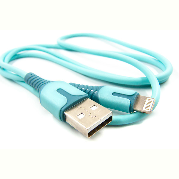 Кабель Dengos USB-Lightning 1м Blue PLS-L-IND-SOFT-BLUE, фото №2