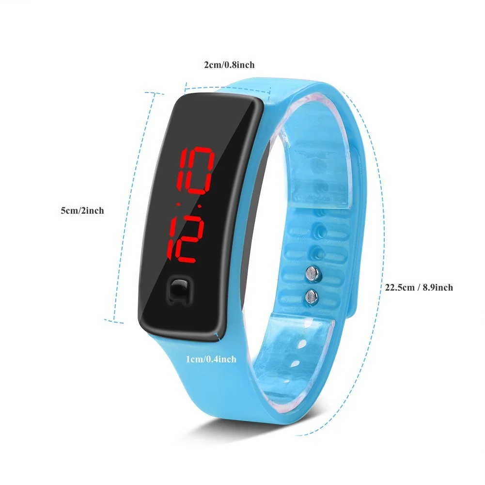 Спортивний годинник LED Водонепроникний наручний годинник з цифровим 12-годинним циферблатом, фото №7 Спортивний годинник LED Водонепроникний наручний годинник з цифровим 12-годинним циферблатом, фото №7