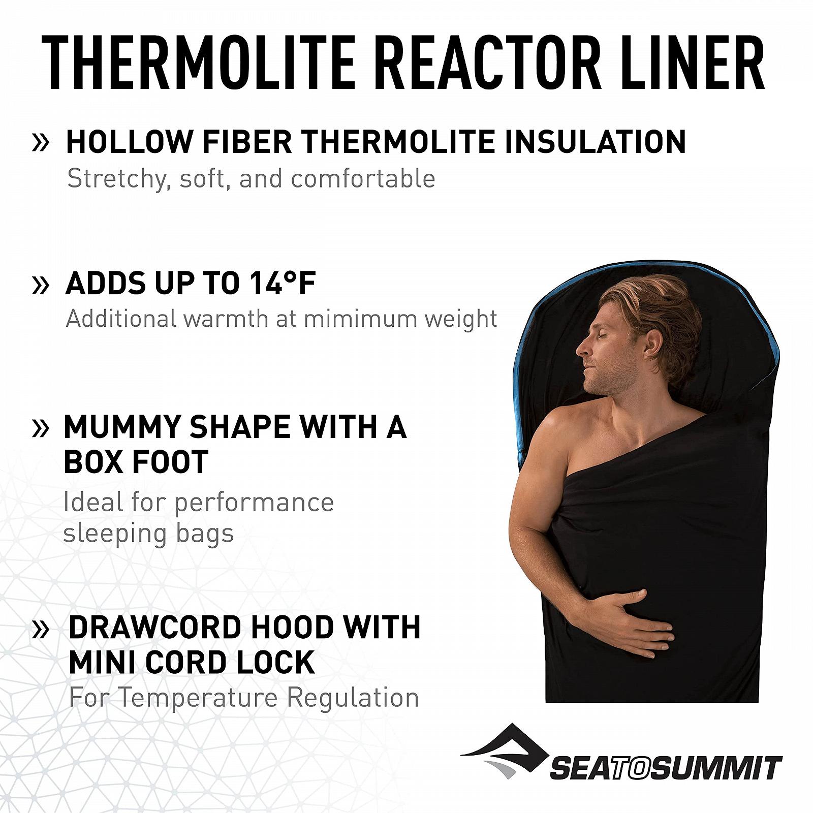 Мешок Sea To Summit Reactor Thermolite Mummy черный, фото №2