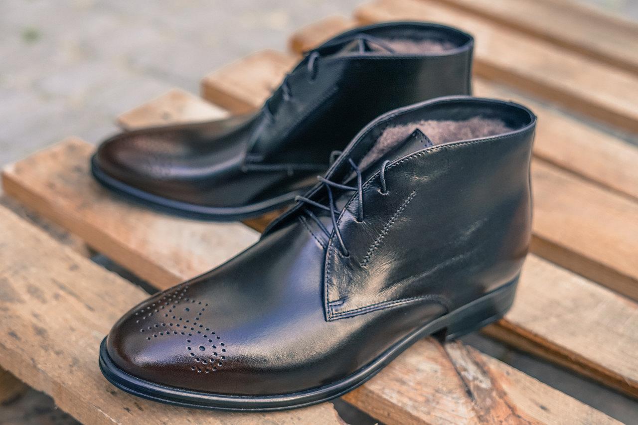 Ботинки Ікос черно-коричневые броги 43 и 44 размер, фото №3 Ботинки Ікос черно-коричневые броги 43 и 44 размер, фото №3