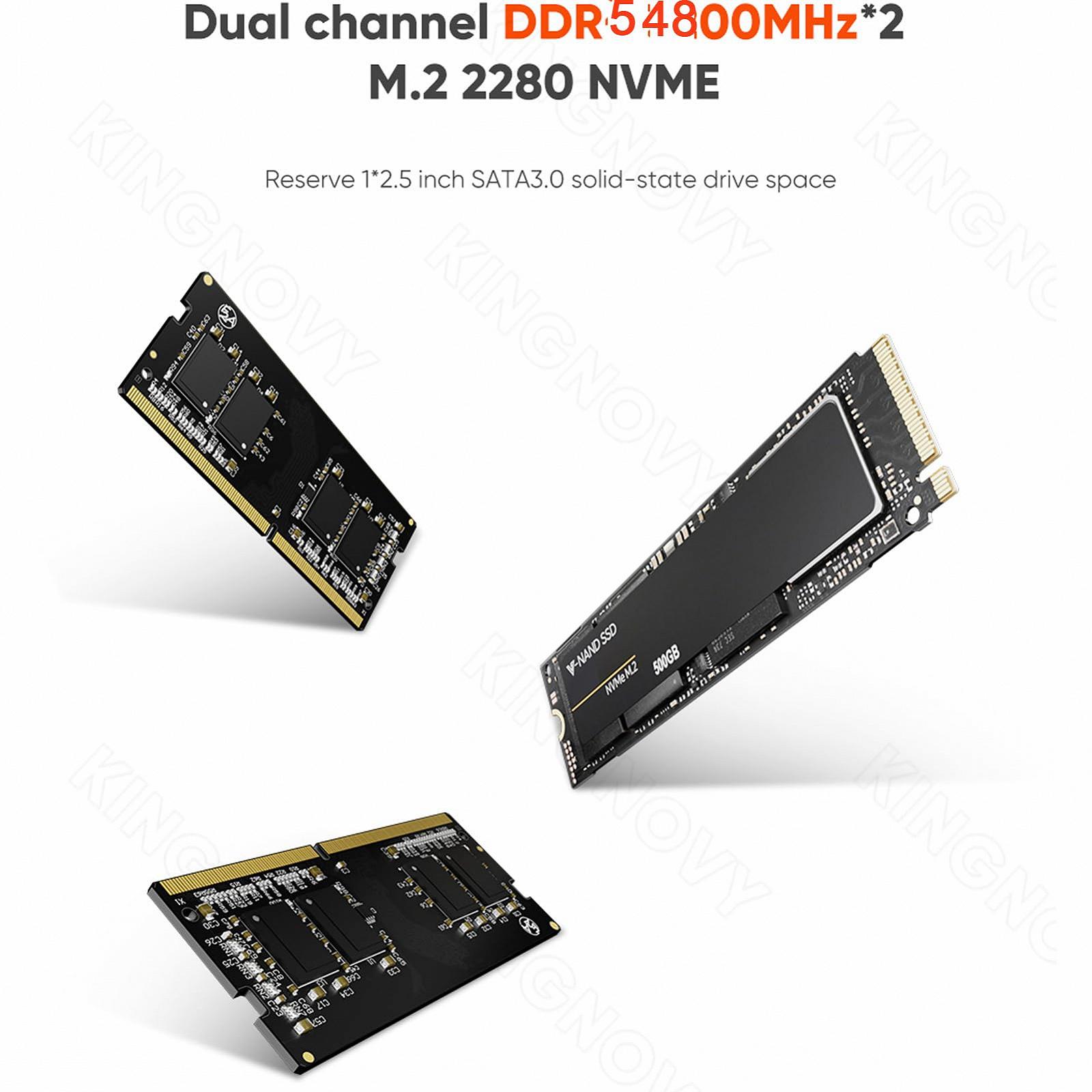 Міні ПК KingnovyPC AMD Ryzen 7 7840HS 32GB DDR5 2TB NVMe Windows 11 4K, фото №6