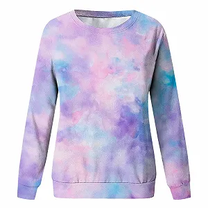 Свитшот Без Капюшона Brand Серия Модель С круглым вырезом С длинными рукавами С принтом батик synthetic.ua - Фото 1